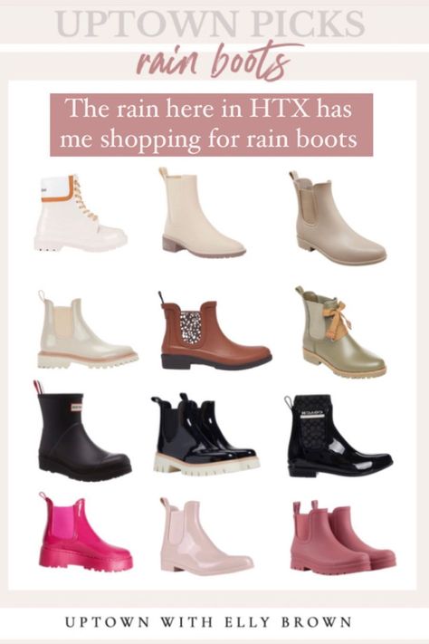 Fall Rainboot Outfits, Shoes For Rain, Outfits With Rain Boots Short, Women’s Rain Boots, Rainboots Outfit Summer, Waterproof Boots Outfit, Rainboots Outfit Fall, Rain Booties Outfits, White Rain Boots Outfit