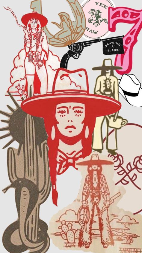 Saint No Art, Cowgirl Aesthetic Tattoo, Retro Western Tattoo, Desert Rose Drawing, Western Art Aesthetic, Vintage Cowgirl Drawing, Brand Tattoo Cowboy, Desert Rose Aesthetic, Vintage Western Illustration