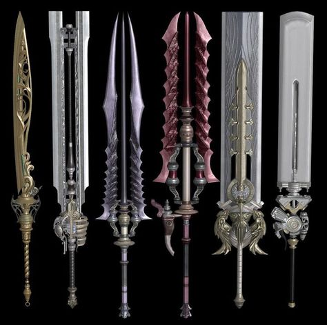 Fantasy Swords, Fantasy Blade, Types Of Swords, Dragon Knight, Final Fantasy Art, 다크 판타지, Cool Swords, Final Fantasy Xv, Final Fantasy