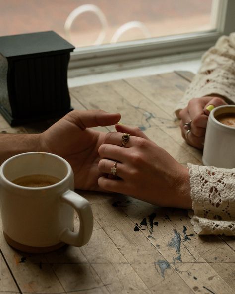 lovers in a coffee shop🤎 I had so much fun messing around on a Sunday morning with Anna and Wes! (and I got my matcha!) #couplephotography #photography #couple #coffeeshop #coffee #portraitphotography #michiganphotographer #lovers #storytellingphotography #documentaryphotography Couple Planning Together, Coffee Shop Couple Photoshoot, Coffee Date Photoshoot, Coffee Shop Couple, Coffee Photography Aesthetic, Couple Drinking Coffee, Restaurant Couple, Cafe Shoot, Coffee Shop Date