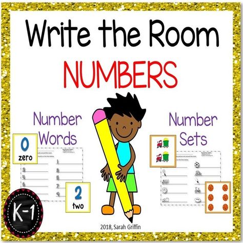 Number Writing Poems, Math Write The Room, Number Writing Games Kindergarten, Writing Numbers 1-10 Kindergarten, Number Identification Activities 11-20, Language Arts Centers, Counting Objects, Teaching Classroom Management, Interactive Writing