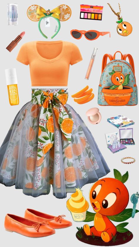 Orange Bird Disneybounding #disney #orangebird #disneybound #outfitinspo Orange Bird Disney, Disney Orange Bird, Disney Graduation, Disney Trip Outfits, Family Disney Trip, Outfit Polyvore, Disney Bound Outfits, Orange Bird, Trip Outfits