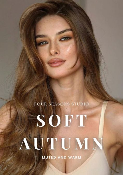 Soft Autumn Hair, Autumn Seasonal Color Palette, Autumn Mute, Soft Autumn Makeup, Hair Color Brown Chestnut, Autumn Color Palette Fashion, Soft Autumn Palette, Muted Autumn, Seasonal Color Palette