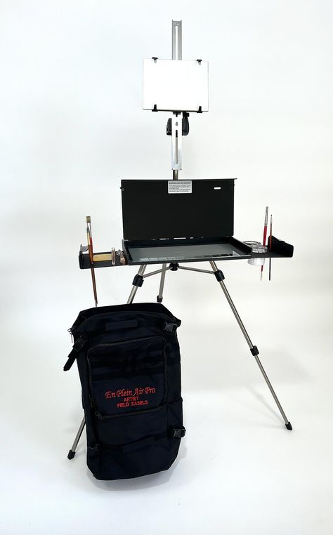 PRICES MAY VARY. The En Plein Air Pro Professional Series Oil & Acrylic Package, with our new Pro Series Panel Holder is designed for painters who paint larger that 16”x 12” inches with stretched canvas up to 22” inches tall or down to 6” x 8” inches (the most popular range for outdoor painting). The panel holder is a structural aluminum channel with ABS brackets. It mounts on the SLIK U8000 Tripod with a quick release plate (included). We paired the panel holder with this medium duty tripod for Palette Shelf, Glass Palette, Watercolor Packaging, Acrylic Easel, Plein Air Easel, Water Pail, Outdoor Painting, Painting Station, Pochade Box