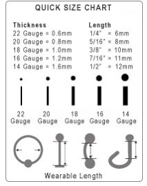 Piercing Size Chart, Cheek Piercing, Earring Business, Gauges Size Chart, Cheek Piercings, Piercing Chart, Piercing Needles, Diamond Nose Ring, Diamond Nose Stud