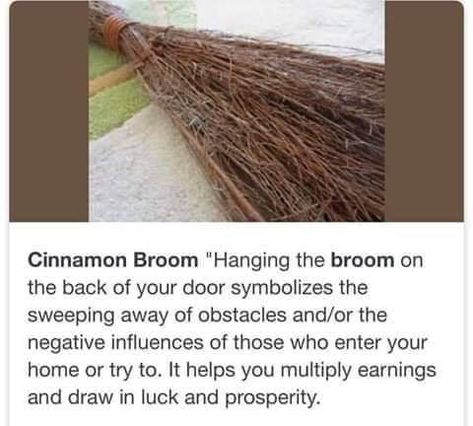 Cinnamon broom - good luck Southern Witch, Witchy Spells, Cinnamon Broom, Witches Broomsticks, Prosperity Spell, Witch Tools, Eclectic Witch, Witch Spell, Witch Magic