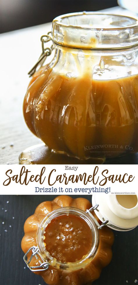 Easy Salted Caramel Sauce is simple to make & absolutely delicious when added to any fall treat. If the salty sweet combo is your favorite, you'll love this. Caramel Sauce From Evaporated Milk, Caramel Sauce Evaporated Milk, Caramel With Evaporated Milk, Sea Salt Caramel Sauce, Evaporated Milk Caramel Sauce, Salted Caramel Sauce Condensed Milk, Caramel Sauce With Evaporated Milk, Carmel Sauce Using Evaporated Milk, Evaporated Milk Caramel