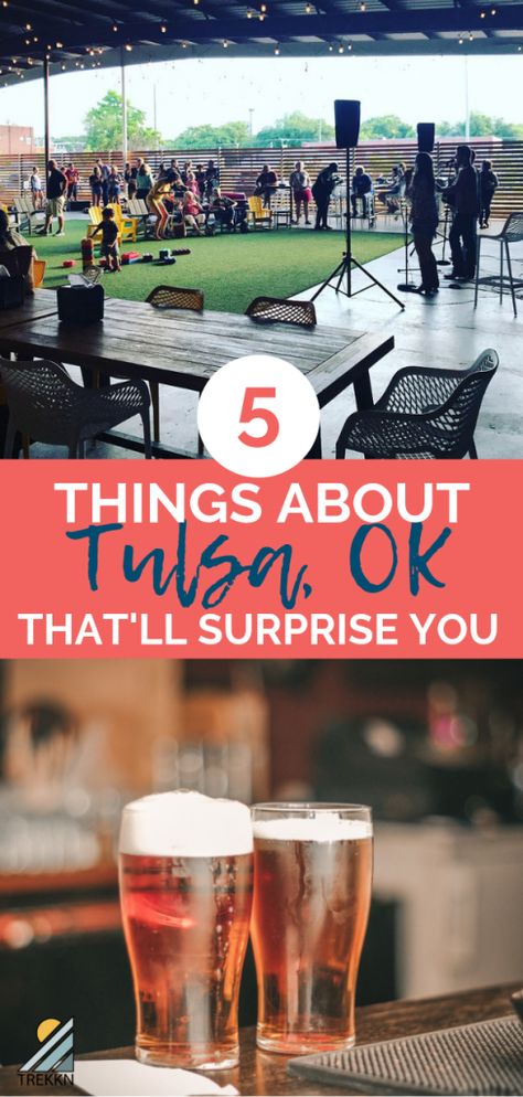 If you're looking for some fun things to do in Tulsa, Oklahoma we have just the list for you. After a recent visit to the city, there were quite a few things that surprised us about the place. From the food and beer to the music scene and family-friendly areas, there are so many attractions to consider. #tulsa #oklahoma #thingstodo #whattodo #familytravel #USA Things To Do In Tulsa Oklahoma, Tulsa Oklahoma Things To Do In, Oklahoma City Things To Do, Oklahoma Living, Tulsa Time, Travel Belgium, Oklahoma Travel, Bachelorette Planning, Usa Destinations