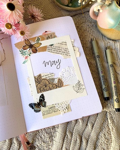 30+ May Cover Page Ideas You Must See For Your Bullet Journal! May Cover Page, May Bujo, Watercolour Doodles, Diary Cover Design, Monthly Cover Page, Cover Page For Project, Cover Page Ideas, Summer Themes, Creative Book Covers