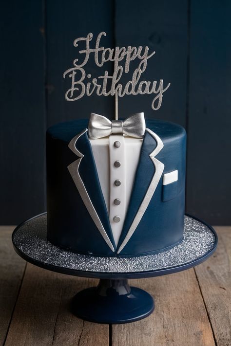 Modern Tuxedo Birthday Cake for Men – Stylish Designs Tuxedo Cake Design, Modern Cake Designs For Men, Modern Birthday Cakes For Men, 50 Years Birthday Cake, Male Cakes, 50th Birthday Cakes For Men, Hbd Cake, Fashionista Cake, Birthday Cake For Men