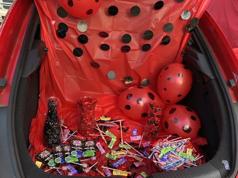 Miraculous Trunk Or Treat, Ladybug Trunk Or Treat, Miraculous Ladybug Trunk Or Treat, Trunk Or Treat Bug Theme, Ladybug Theme, Trunk Or Treat, Miraculous Ladybug, Diy And Crafts, Halloween Costumes