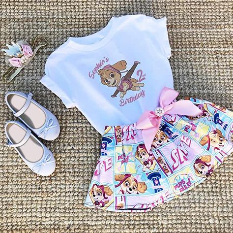 Camisa Paw Patrol, Easter Dress Outfit, Toddler Easter Dress, Paw Patrol Dress, Paw Patrol Outfit, Paw Patrol Birthday Shirt, Easter Bunny Dress, Kid Birthday Outfits, Girl Dinosaur Birthday