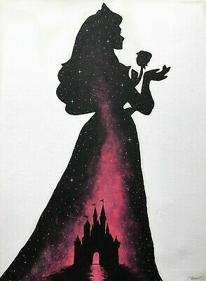 Disney Princess Paintings, Galaxy Wall Art, Princess Painting, Disney Canvas Art, Disney Canvas, Disney Princess Aurora, Disney Paintings, Colorful Paintings Acrylic, Disney Background