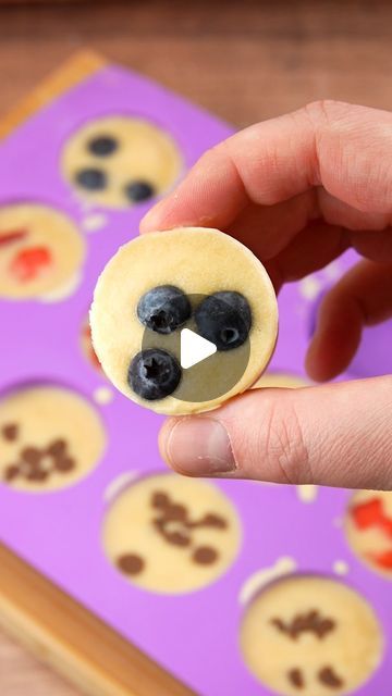 Frozen Mini Pancakes, Pancake Toppings, Mini Pancakes, Pancake Batter, Ice Cube Tray, Plain Flour, After Christmas, Large Bowl, Ice Cube