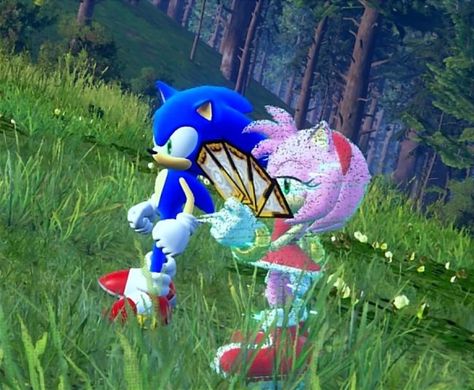 Sonamy Frontiers, Sonic Frontiers, Super Mario Sunshine, Save File, Sonic And Amy, Sonic Funny, Sonic Franchise, Cute Hedgehog, Sonic And Shadow