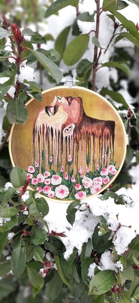 Framed Embroidery Wall Art, Embroidered Painting, Hoop Art Wall, Unique Gifts For Sister, Lippan Art, Embroidery Wall Art, Textile Wall Art, Framed Embroidery, Designer Kids