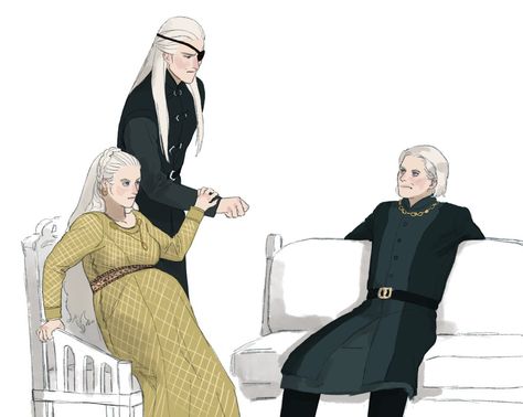 Helaena Aemond, Feeling Off, Dragon House, Game Of Thrones Dragons, Green Characters, Targaryen Art, Game Of Thrones Funny, Asoiaf Art, Blood Art