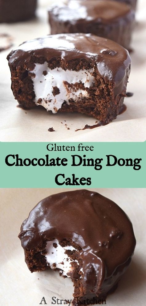 Gluten Free Ding Dong Cake, Dingdong Cake, Wacky Cakes, Ding Dong Cake Recipe, Ding Dong Cake, Diy Kitchen Ideas, Making Cupcakes, How To Make Frosting, Ganache Recipe