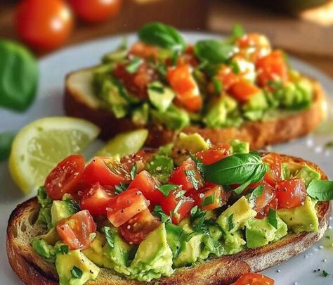 Smashed Avocado Bruschetta: Your New Favorite Appetizer Recipe for Any Occasion - NewsBreak Pistachio Tiramisu Recipe, Homemade Chili Beans, Avocado Bruschetta, Candied Walnut Recipe, Brown Sugar Pork Chops, Awesome Appetizers, Pimento Cheese Recipes, Pumpkin Syrup, Apple Salad Recipes