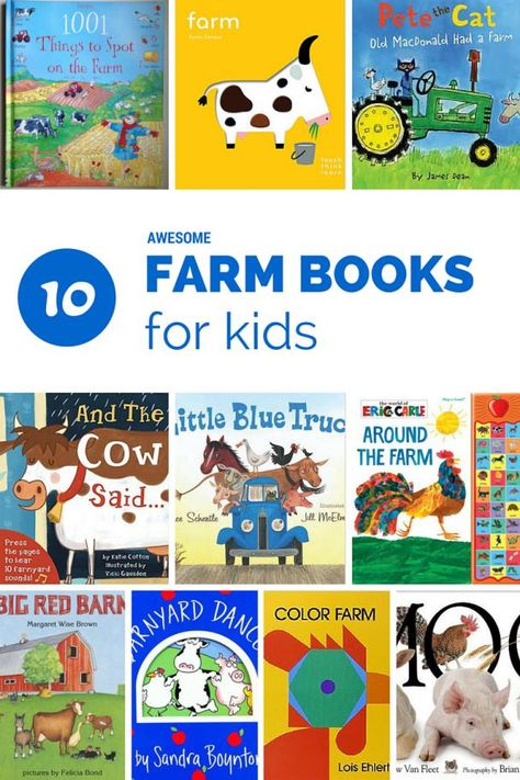 10 Awesome Farm Books Books About Farms For Preschool, Farm Books For Toddlers, Farm Books For Kids, Preschool Farm Books, Farm Animal Books For Preschool, Farm Books For Preschool, Farm Animals Preschool Theme, Farm Unit Preschool, Animal Farm Book