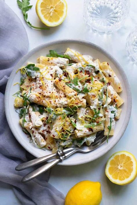 One-Pot Lemon Ricotta Pasta with Arugula | Foodtasia Lemon Arugula Pasta Salad, Asparagus Ricotta Pasta, One Pot Lemon Ricotta Pasta, Shrimp Ricotta Pasta, Summer Lemon Pasta, Zucchini Ricotta Pasta, Lemon Ricotta Pasta With Arugula, Ricotta Lemon Pasta, Pasta With Ricotta Cheese