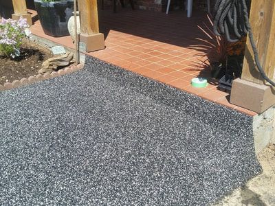 Rubber Paving- Green Tech Resurfacing Ltd. - Rubber Paving - Green Tech Resurfacing Ltd. Pebble Driveway, Pebble Tech, Cracked Concrete, Clean Book, Tyres Recycle, Green Tech, Patio Flooring, Play Areas, Day Care