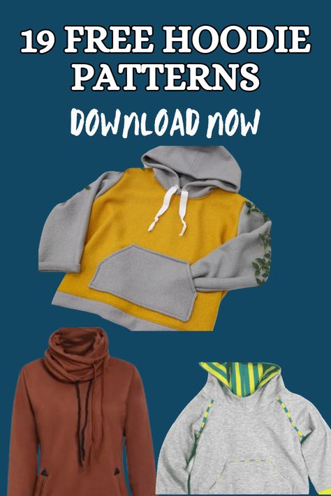 "Find your next favorite project with our collection of free hoodie patterns! From cozy classics to trendy styles, explore a variety of designs to suit your style and skill level." Free Hoodie Pattern, Hoodie Pattern Free, Hoodie Free Pattern, Hoodie Sewing Pattern Free, Marvelous Creations, Diy Hoodie, Sewing Pattern Pieces, Hoodie Template, Sewing Pattern Free