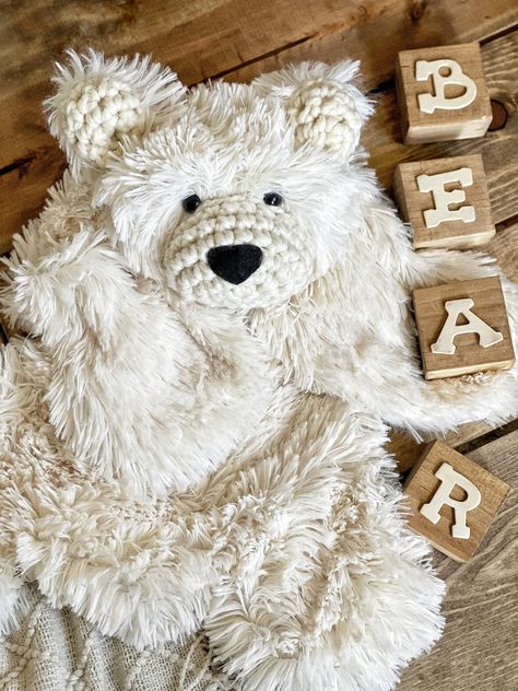 Bear Lovey, Polar Bear Plush, Cream Colored Rug, Bear Nursery Decor, Nursery Pillow, Bear Blanket, Bear Pillow, Animal Rug, Bear Rug