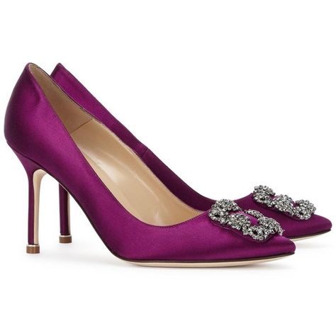 Manolo Blahnik Hangisi 90 purple satin pumps ❤ liked on Polyvore featuring shoes, pumps, slip on shoes, satin pumps, purple pumps, manolo blahnik pumps and purple high heel shoes Purple High Heel Shoes, Purple High Heels, Purple Pumps, Manolo Blahnik Pumps, Manolo Blahnik Hangisi, Shoes Purple, Satin Shoes, Manolo Blahnik Shoes, Purple Shoes