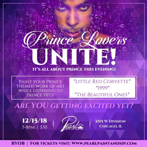 Pearl | #Prince & Purple Rain Party Purple Rain Themed Party, Purple Rain Themed Birthday Party, Purple Rain Party, Prince Purple Rain Party, Prince The Artist, Purple Rain By Prince, 43rd Birthday, Purple Birthday Party, Prince Purple