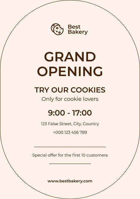 Inauguration Invitation, Bakery Opening, Opening Invitation, Home Bakery Business, Lay Outs, Best Bakery, Bakery Business, Home Bakery, Grand Opening