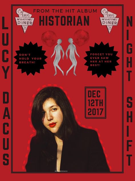 Historian Lucy Dacus, Lucy Dacus Historian, Night Shift Lucy Dacus, Lucy Dacus Poster, Lucy Dacus, Song Night, Uni Room, Me And My Dog, Tour Poster