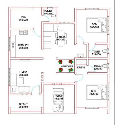 Kichen Desine, North Facing House Plan, House Plan Kerala, 1500 Sq Ft House, West Facing House, North Facing House, 20x40 House Plans, Duplex Floor Plans, Kerala House