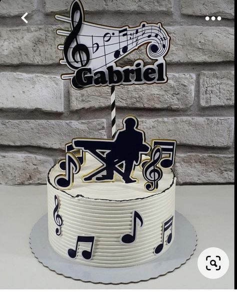 Guitar Birthday Cakes, Bolo Musical, Piano Cakes, Music Cake, Photo Cake Topper, Little Pony Cake, Pony Cake, Musical Theme, Cake Decorating Designs