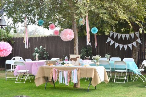 Horse, Burlap, Pony, Floral, Pink, Teal, cowgirl, third, shabby chic Birthday Party Ideas | Photo 2 of 39 | Catch My Party Shabby Chic Birthday Party Ideas, Birthday Lights, Chic Birthday Party, Shabby Chic Birthday, Chic Birthday, Horse Birthday Parties, Horse Party, Cowgirl Birthday Party, Horse Birthday