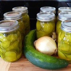 Mustard Pickles - Allrecipes.com Cinnamon Pickles, Mustard Pickle Recipe, Pickles Cucumbers, Refrigerator Pickles Dill, Pickle Recipes, How To Make Pickles, Pickles Recipe, Mustard Recipe, Mustard Pickles