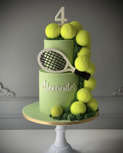 Tennis Themed Party, Tennis Decorations, Tennis Birthday Party, Tennis Cake, Wimbledon Party, Tennis Party Decorations, Tennis Birthday, Teen Cakes, Tennis Party