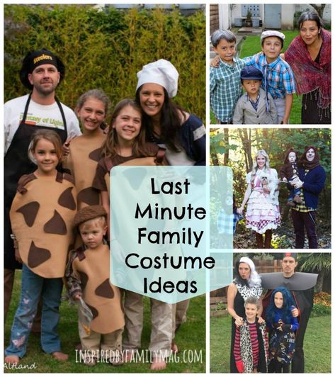 Last Minute DIY Family Halloween Costumes - love these ideas and many of them are no-sew!!! Easy Halloween Family Costumes, Easy Diy Family Costumes, Simple Family Costumes, Family Pumpkin Costumes, Easy Family Costume Ideas, Diy Family Costumes Halloween, Last Minute Family Halloween Costumes, Simple Family Halloween Costumes, Easy Diy Family Halloween Costumes