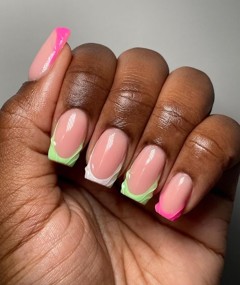 It’s giving cosmo and wanda🩷💚✨ • • Book this set: ‘Builder Gel+ Tier 2 Nail Art’ Link in bio to book📲 If viewing follow @phia.beautylounge Looking for a nail tech that cares about your nail health? Is flexible with appointments? DM ’INFO’ to find out more or click the link in my bio to book in💕 #coventrynails #coventrynailtech #buildergel #frenchtip #3dfrenchtip #pinkfrenchnails Cosmo And Wanda Acrylic Nails, Cosmo And Wanda Nails, Wanda Nails, Pink French Nails, Cosmo And Wanda, Builder Gel, Nail Health, Nail Tech, You Nailed It