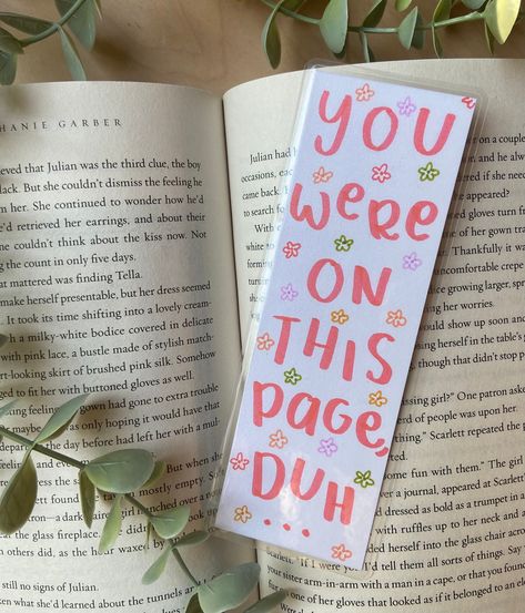 This funny font bookmark adds a personal touch to your books. This makes the perfect aesthetic gift for any reader.  -Size: standard 2 by 6 -Laminated with 5 mil laminating pouches -Single sided design (backside is white) -All bookmarks are hand drawn and will be created with love once ordered -Color may vary slightly from on screen appearance due to screen brightness and lighting NOTE: bookmark will not be an exact replica as the picture since it is handmade but will be strikingly similar. Shipping -Will be shipped by USPS NON-TRACKED stamped envelope -No refunds or returns  -Price may vary for international shipping Simple Diy Bookmarks, Pretty Bookmarks Diy, Cute Diy Bookmarks Aesthetic, Cute Homemade Bookmarks, Simple Bookmark Design, Preppy Bookmarks, Cute Aesthetic Bookmarks, Aesthetic Bookmarks Design, Homemade Bookmarks Diy