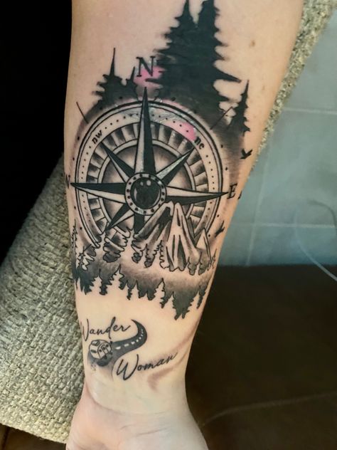 My love for wandering in mountains and nature were created into this beautiful tattoo. Tattoo Thoughts, Nature Tattoo, Beautiful Tattoo, Family Tattoos, Tattoo Sleeve Designs, Nature Tattoos, Tattoo Sleeve, Creative Tattoos, Beautiful Tattoos