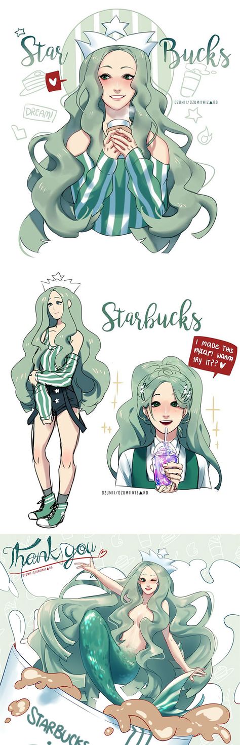 Starbucks Star Bucks, Anime Version, Draw Art, Will Turner, Burger King, Awesome Anime, Bored Panda, Quick Meals, Anime Style