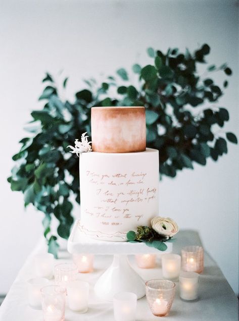 Watercolor Wedding Cake, Colorful Wedding Cakes, Fall Wedding Color Palette, Loft Wedding, Copper Wedding, Fall Wedding Cakes, Gorgeous Wedding Cake, Cake Trends, Wedding Cake Inspiration