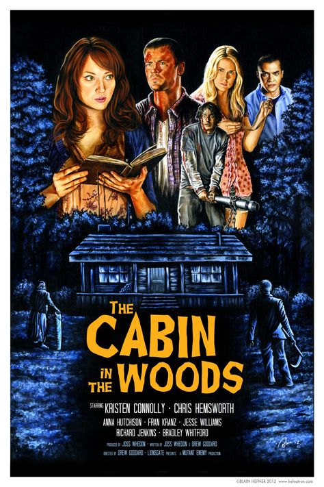 Cabin in the Woods Cabin In The Woods Movie, Horrow Movies, Into The Woods Movie, The Cabin In The Woods, Best Movie Posters, Horror Posters, Horror Movie Art, Horror Movie Posters, Best Horrors