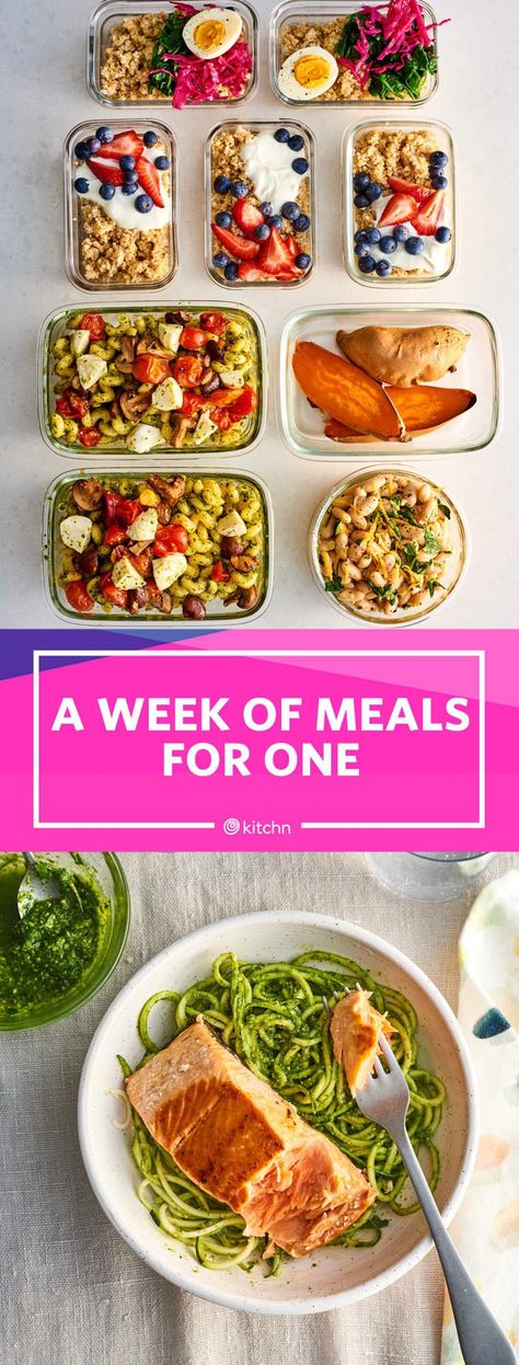 Meals For One Person, Healthy Breakfast Lunch And Dinner, A Week Of Meals, Week Of Meals, Husband Lunch, Meal Prep Plan, One Person Meals, Beans On Toast, Meal Prep Plans