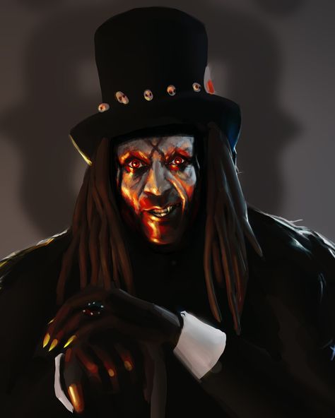 Papa Legba Art, Vampire Village, Voodoo Fashion, Voodoo Art, Voodoo Child, African History Truths, Baron Samedi, Papa Legba, White Face Paint