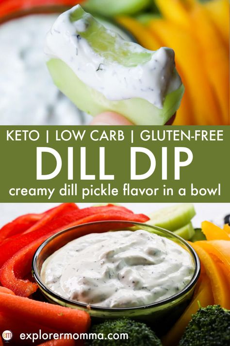 Keto Friendly Dip Recipes, Keto Friendly Appetizers For Party Easy, Keto Dill Dip, Low Calorie Dill Dip, Healthy Dill Pickle Dip, Low Carb Dip Recipes, Low Carb Veggie Dip, High Protein Dips Low Carb, Low Carb Dips Recipes