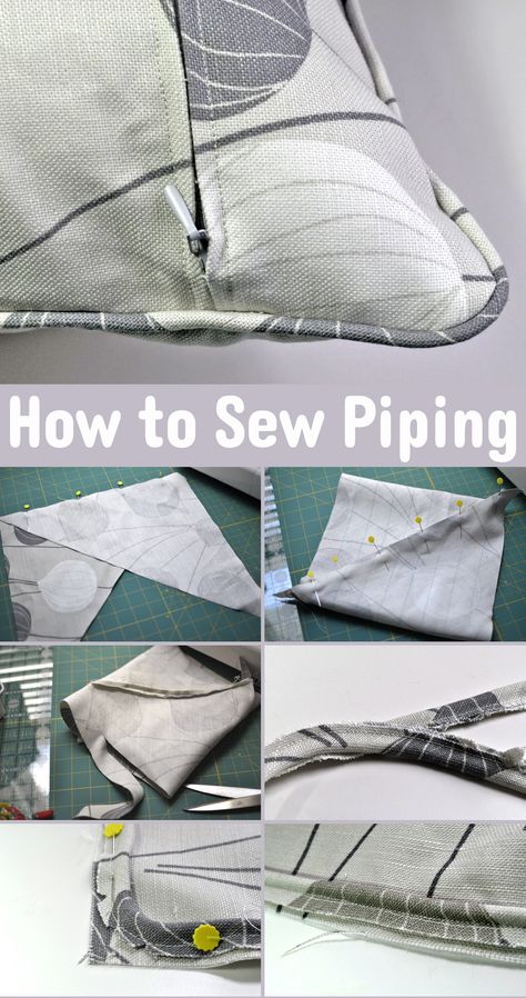 Make Your Own Piping – it’s Easy Piping Tutorial, Cushion Tutorial, Card Holder Case, Summer Tote Bags, Tote Bag Tutorial, Denim Tote Bags, Sewing Tutorials Free, Sewing Organization, Creation Couture