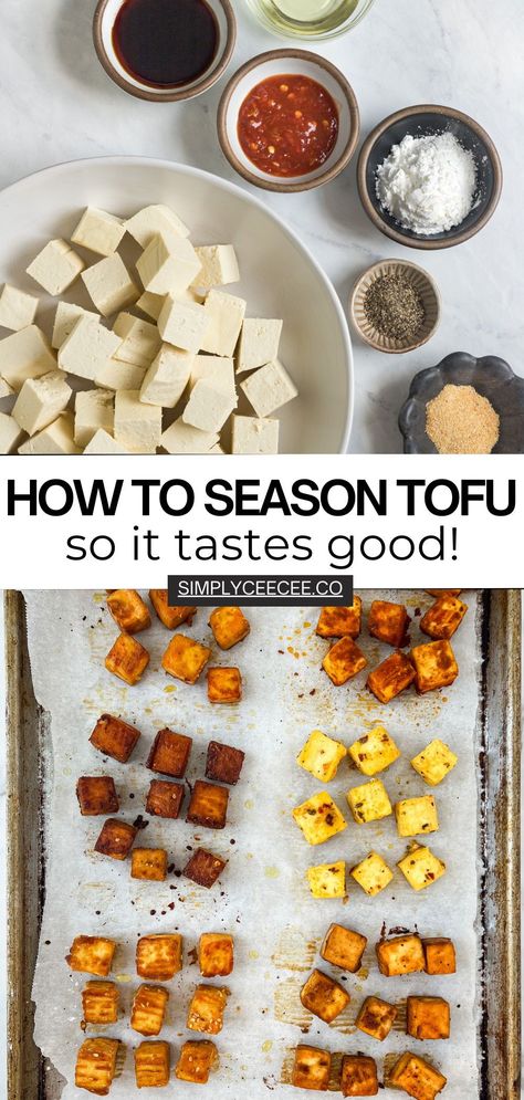 Tofu Seasoning Spices, How To Season Tofu Like Chicken, Seared Tofu Recipes, How To Cook Tofu Easy, Easy Ways To Cook Tofu, Tofu And Rice Recipes Easy, Tofu Snacks Easy, Seasoned Tofu Recipe, Best Way To Cook Tofu