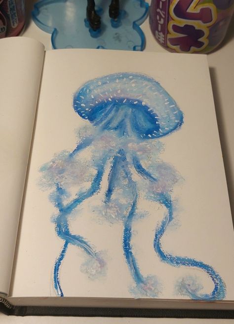 Gcse Art Sketchbook, Oil Pastels Painting, Crayon Drawings, Jellyfish Art, Art Sketches Doodles, Pastel Artwork, Oil Pastel Paintings, Oil Pastel Art, Oil Pastel Drawings